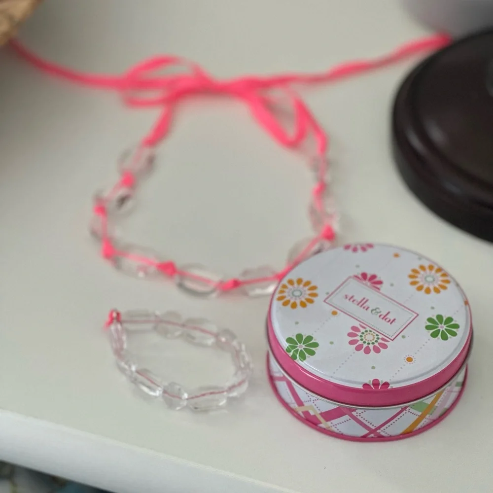 Stella & Dot Izzie Little Girl Necklace and Bracelet gift Set with gift box